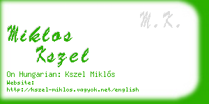 miklos kszel business card